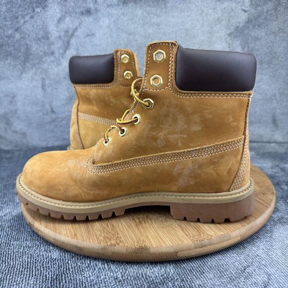 Timberland Boots Mens Size 6 Wheat 6-Inch Premium Waterproof Work Nubuck 12909 - Picture 7 of 10